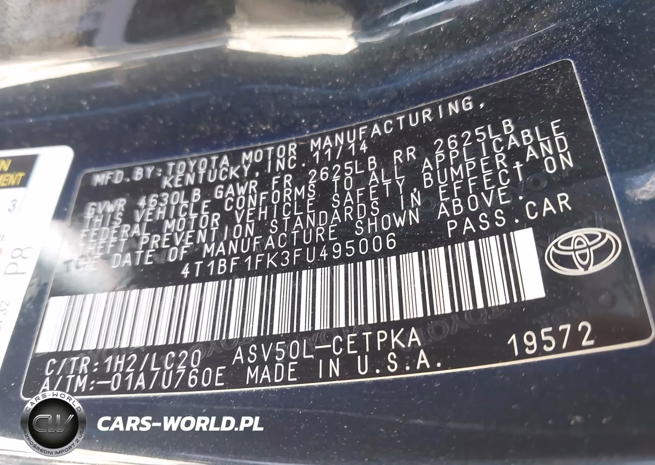 2015 Toyota Camry Xse VIN:4T1BF1FK3FU495006 - 9