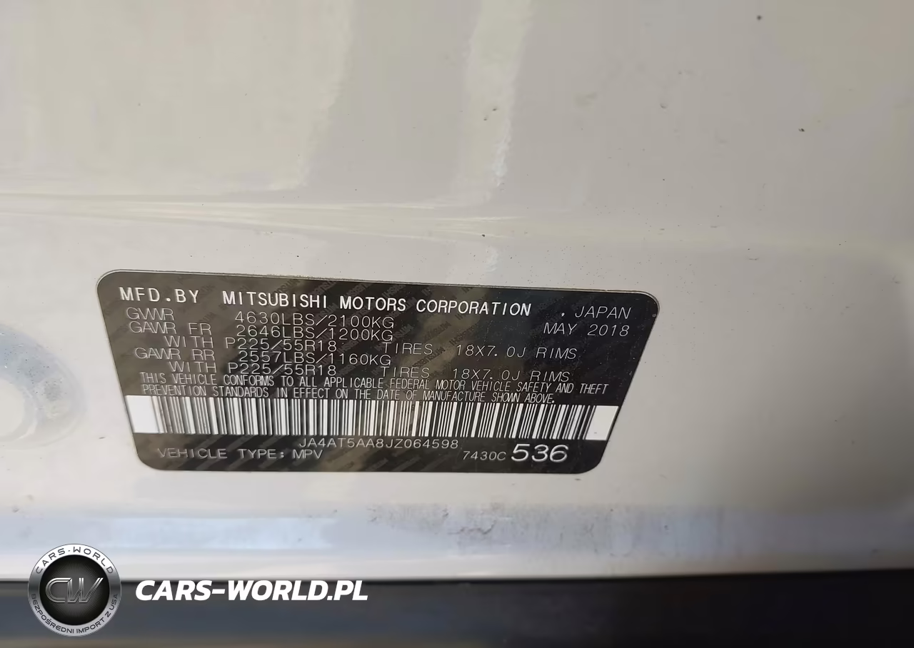 2018 Mitsubishi Eclipse Cross Se VIN:JA4AT5AA8JZ064598 - 9