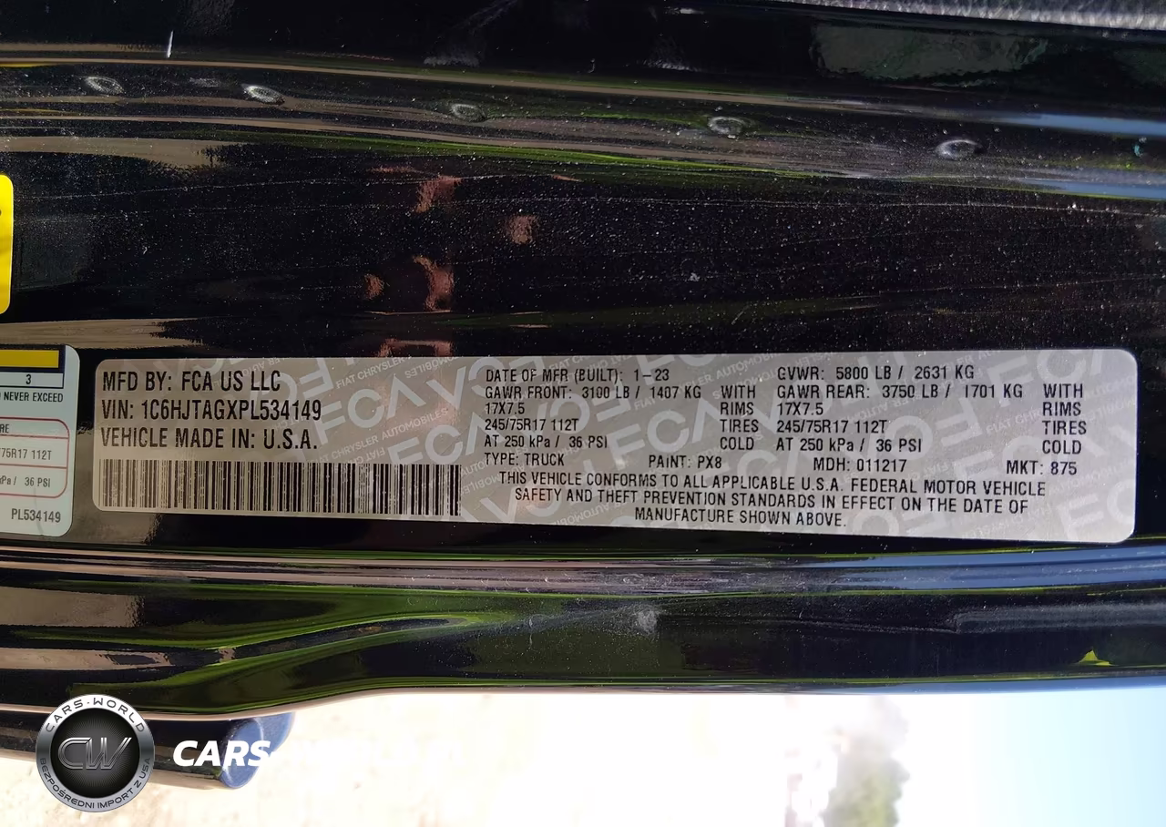 2023 Jeep Gladiator Sport S 4X4 VIN:1C6HJTAGXPL534149 - 9