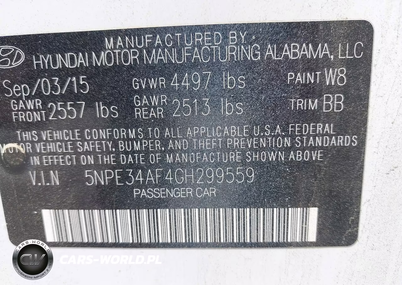 2016 Hyundai Sonata Sport VIN:5NPE34AF4GH299559 - 9