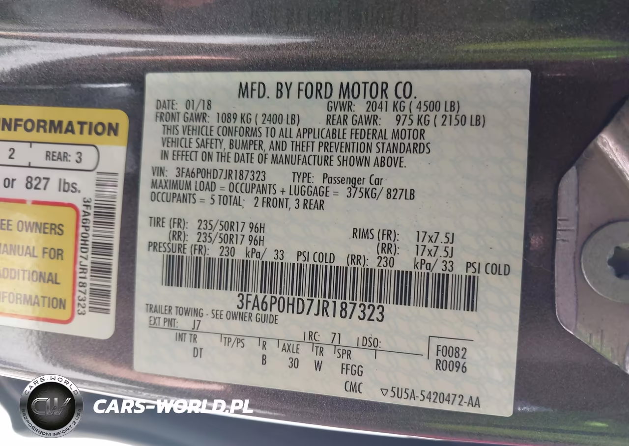 2018 Ford Fusion Se VIN:3FA6P0HD7JR187323 - 9