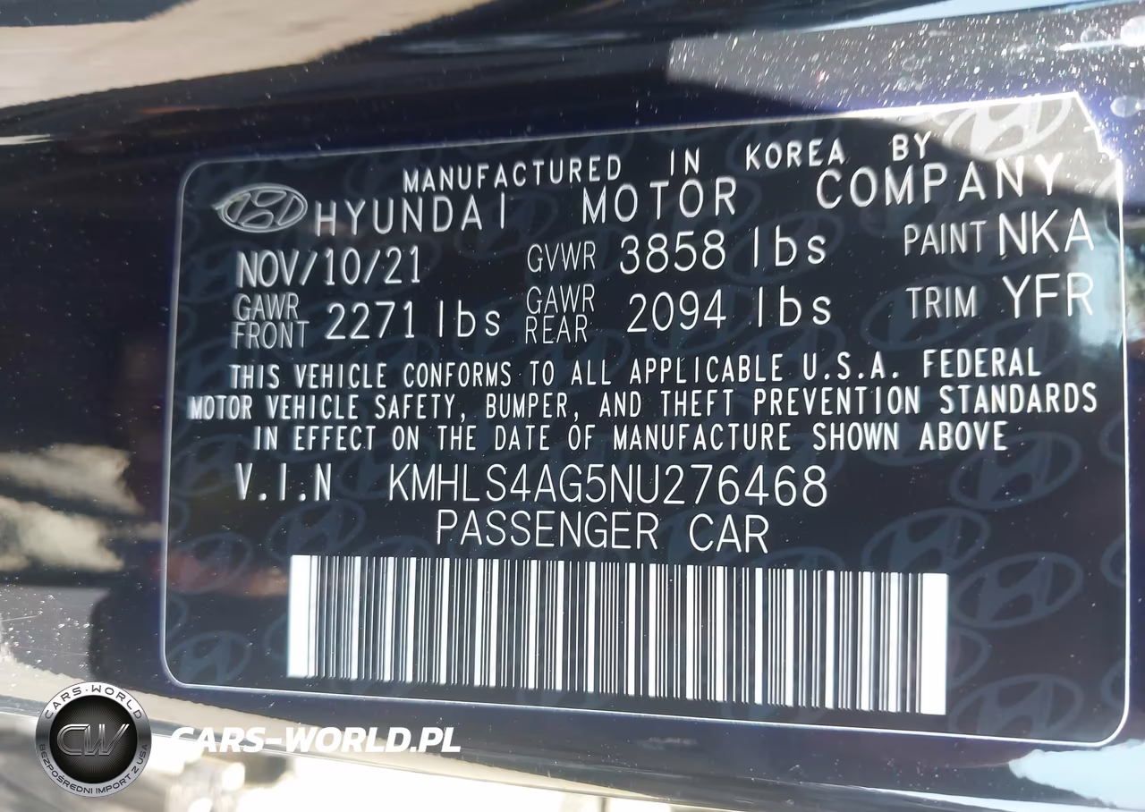 2022 Hyundai Elantra Sel VIN:KMHLS4AG5NU276468 - 9