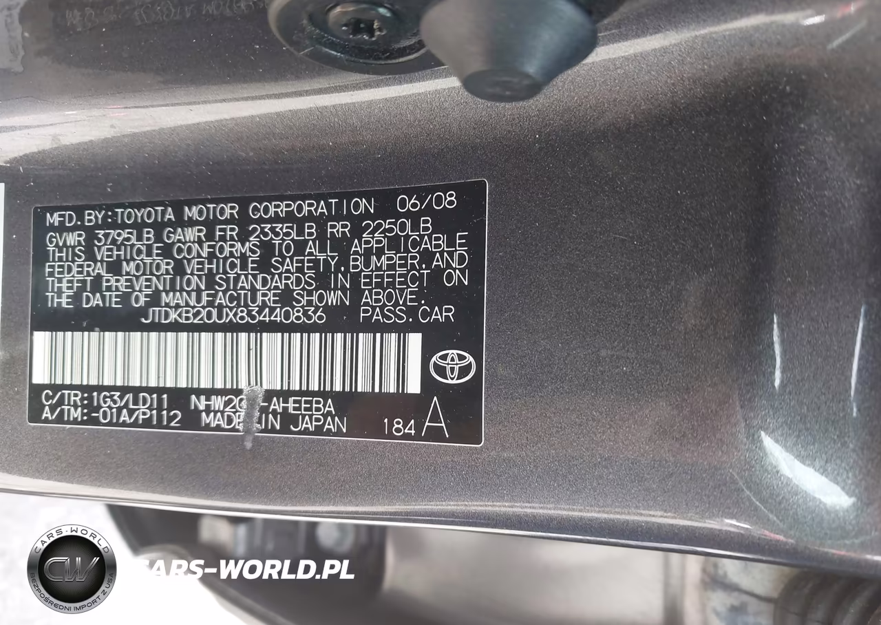 2008 Toyota Prius VIN:JTDKB20UX83440836 - 9