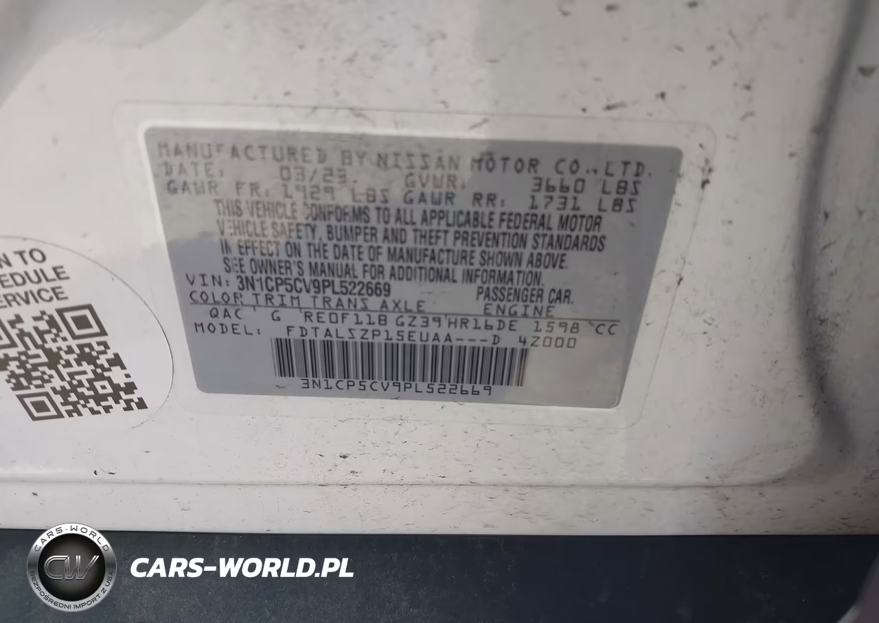2023 Nissan Kicks Sv Xtronic Cvt VIN:3N1CP5CV9PL522669 - 9