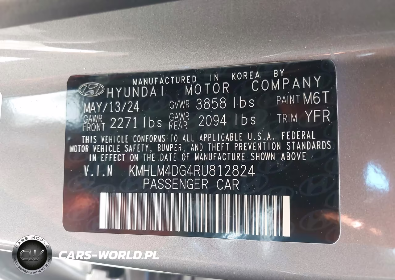 2024 Hyundai Elantra Sel VIN:KMHLM4DG4RU812824 - 9
