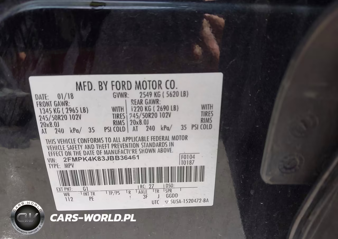 2018 Ford Edge Titanium VIN:2FMPK4K83JBB36461 - 9