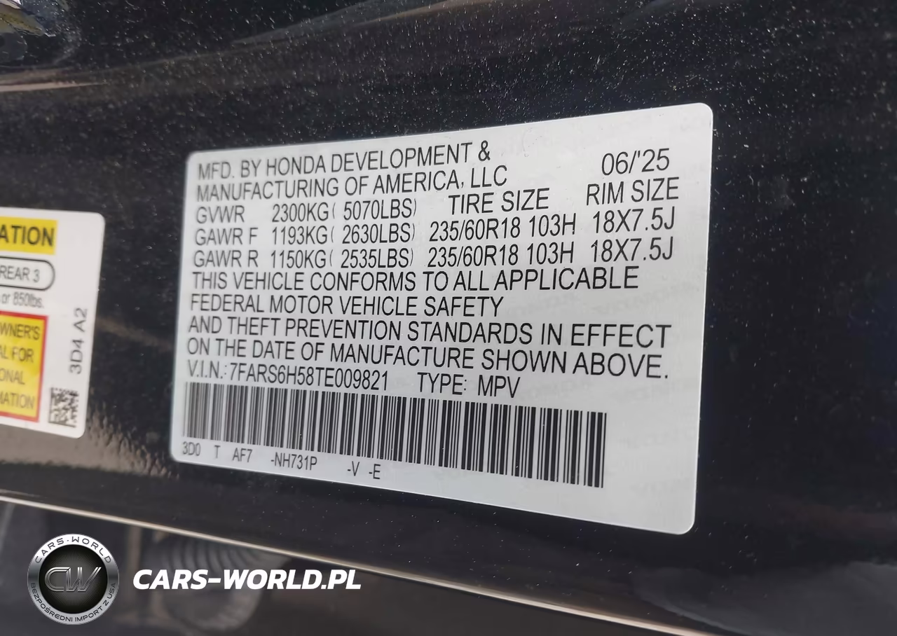 2026 Honda Cr-V Hybrid Awd Sport VIN:7FARS6H58TE009821 - 9