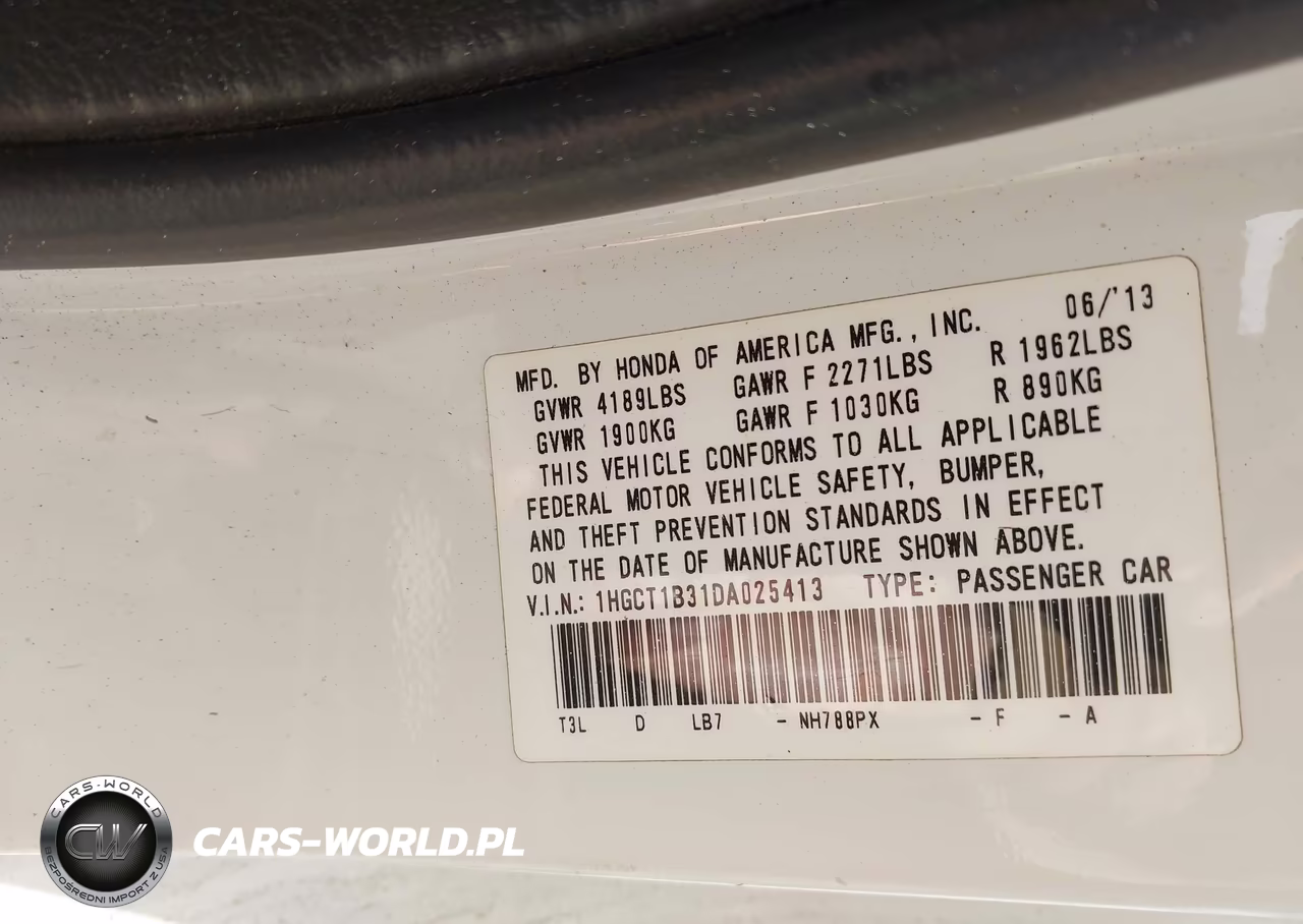 2013 Honda Accord Lx-S VIN:1HGCT1B31DA025413 - 9