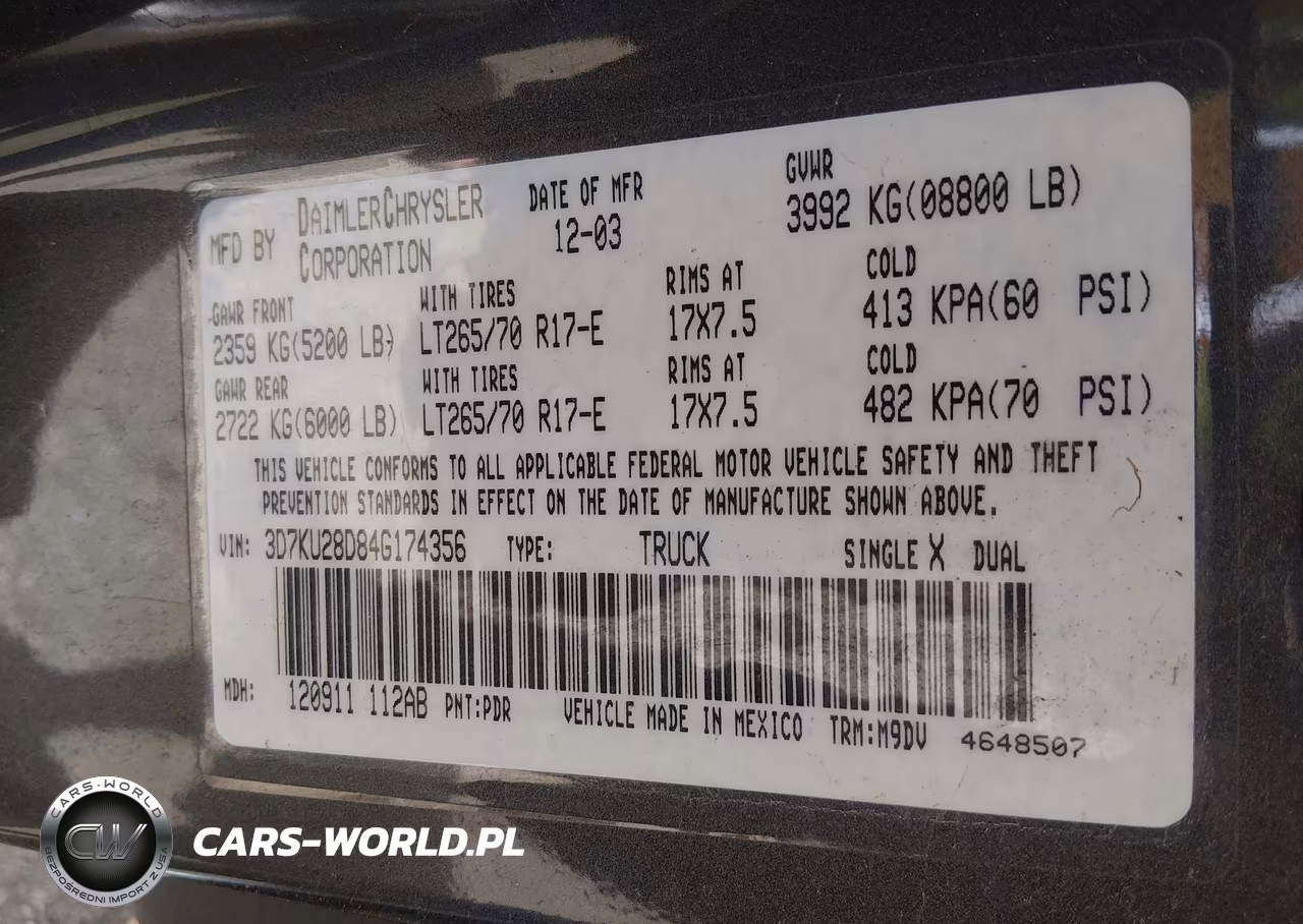2004 Dodge Ram 2500 Slt-Laramie VIN:3D7KU28D84G174356 - 9