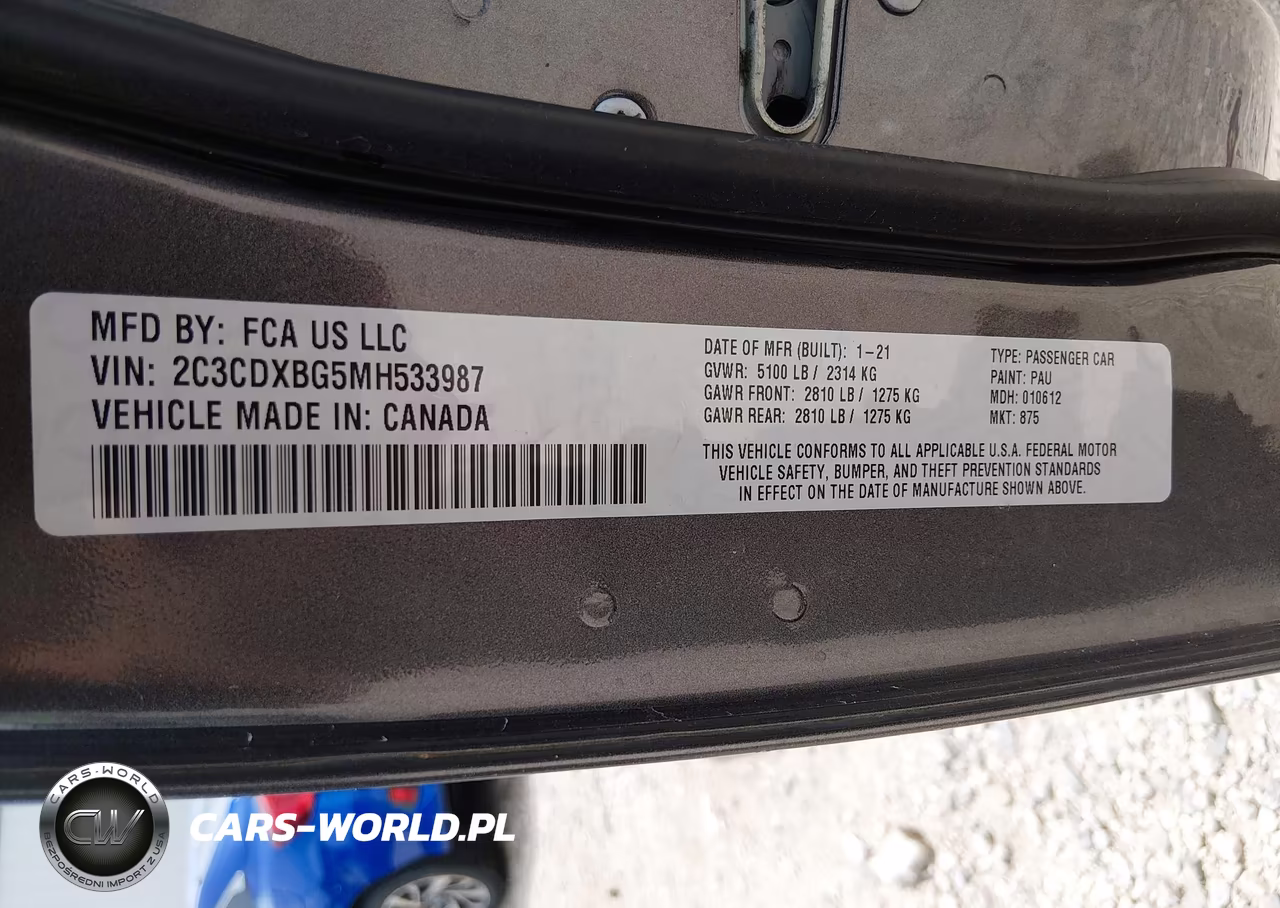 2021 Dodge Charger Sxt Rwd VIN:2C3CDXBG5MH533987 - 9