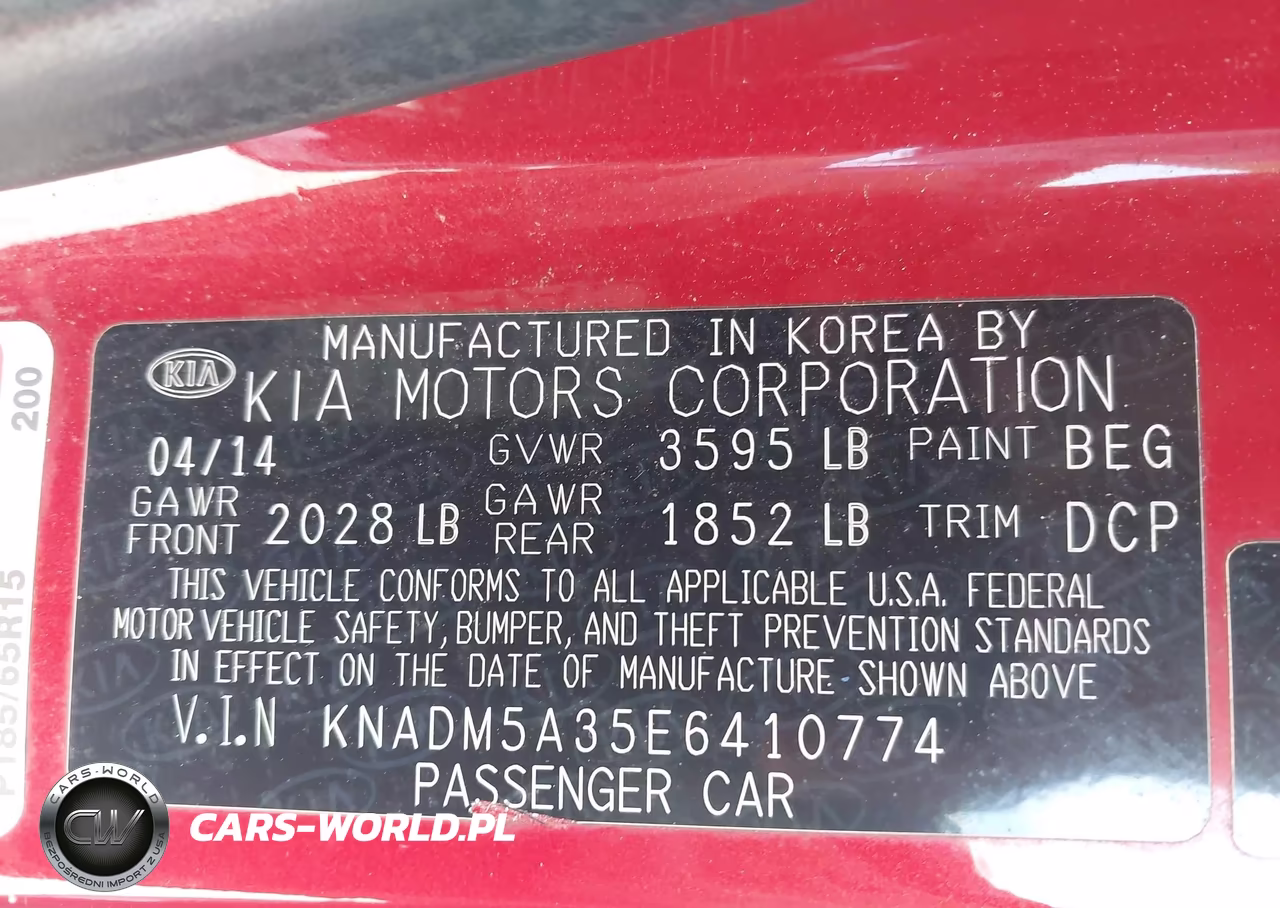 2014 Kia Rio Lx VIN:KNADM5A35E6410774 - 9