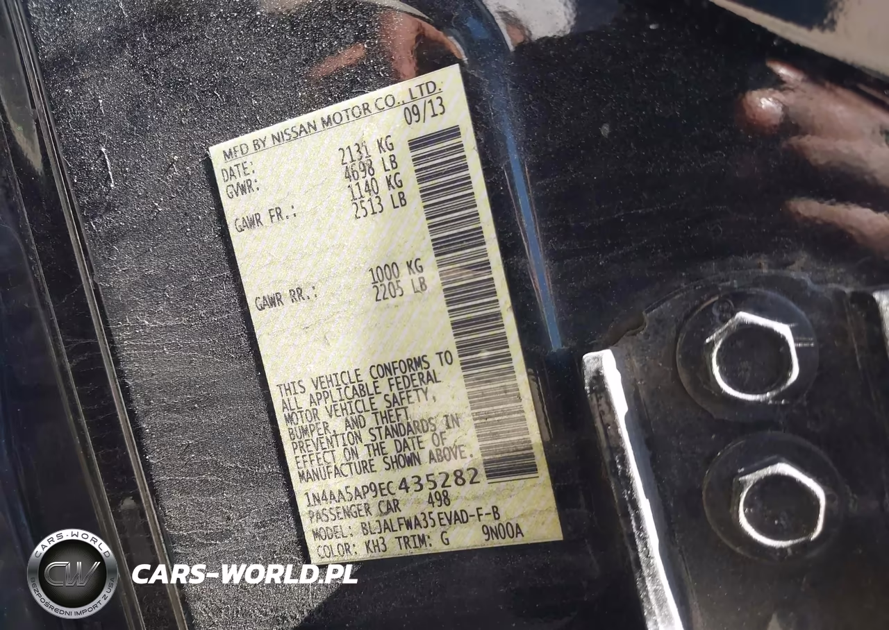 2014 Nissan Maxima 3.5 Sv VIN:1N4AA5AP9EC435282 - 9