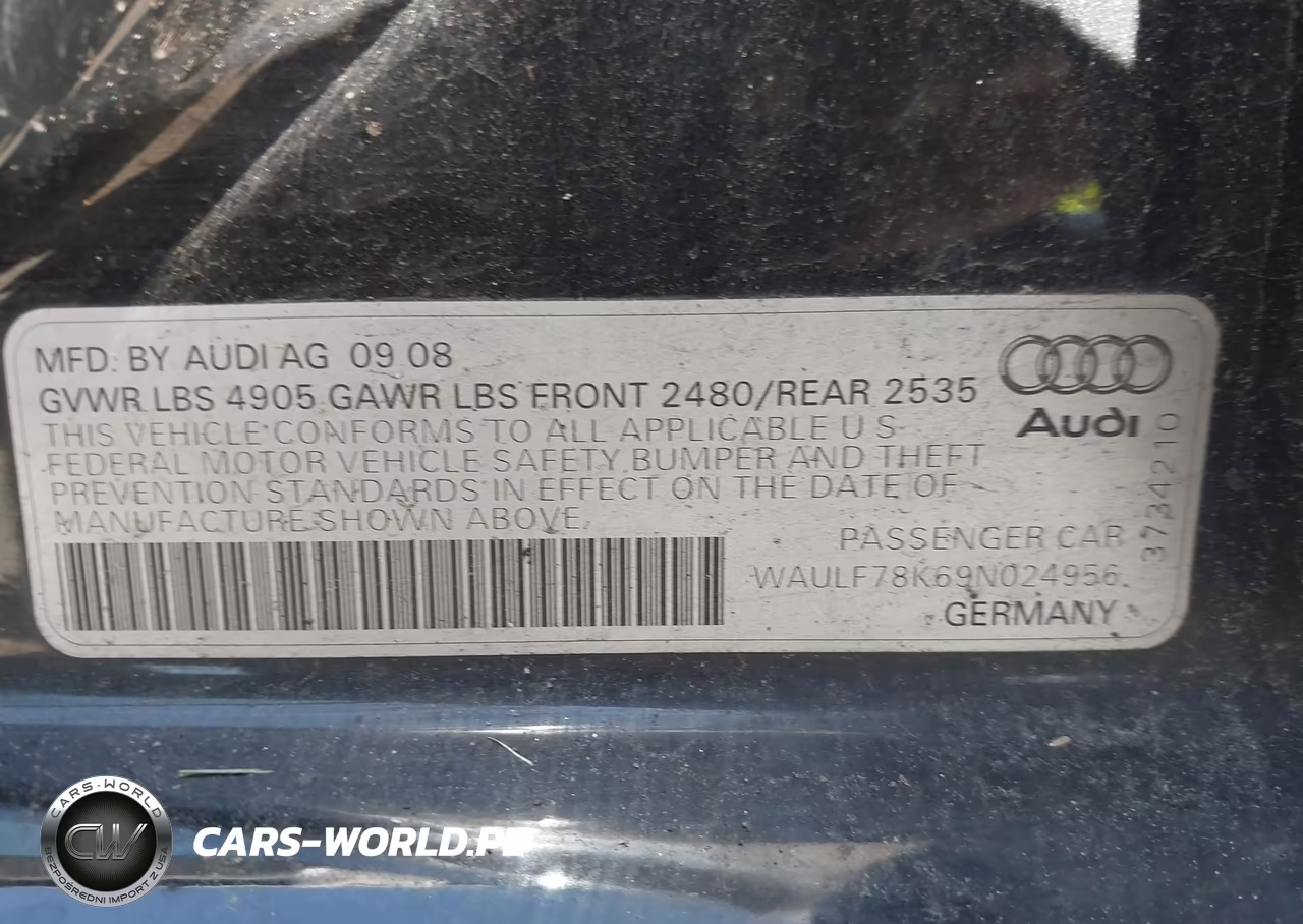 2009 Audi A4 2.0T Premium VIN:WAULF78K69N024956 - 9