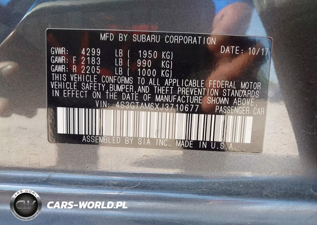 2018 Subaru Impreza 2.0I Sport VIN:4S3GTAM6XJ3710677 - 9