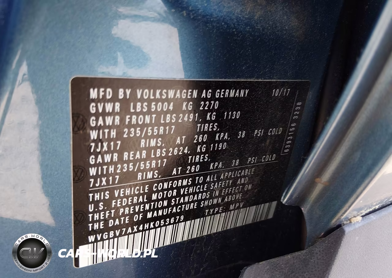 2017 Volkswagen Tiguan 2.0T-2.0T S VIN:WVGBV7AX4HK053679 - 9