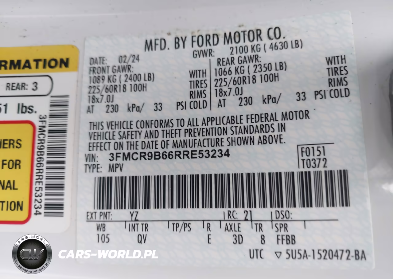 2024 Ford Bronco Sport Big Bend VIN:3FMCR9B66RRE53234 - 9