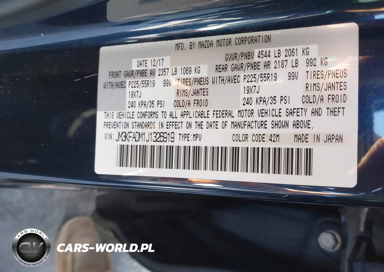 2018 Mazda Cx-5 Grand Touring VIN:JM3KFADM1J1326919 - 9