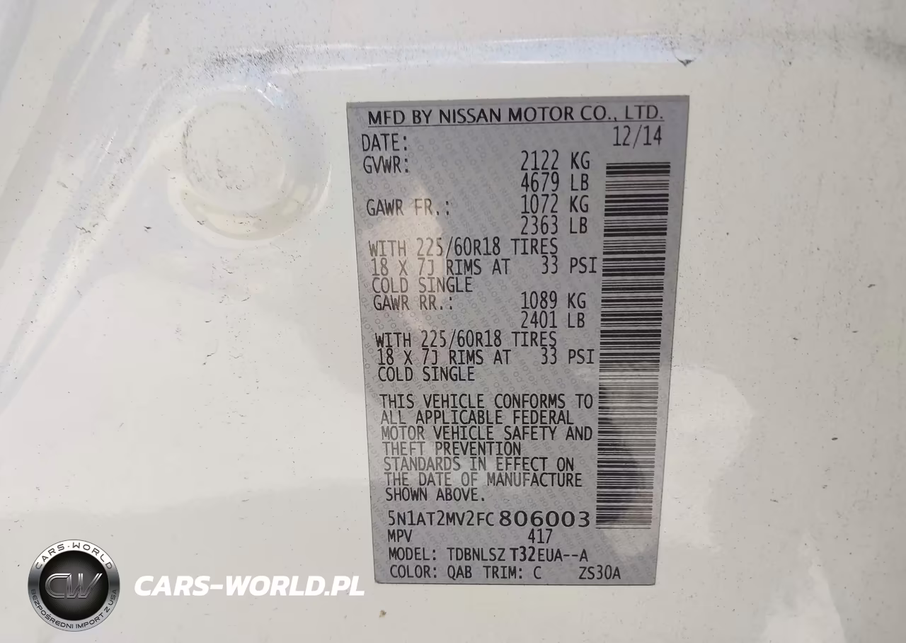 2015 Nissan Rogue Sl VIN:5N1AT2MV2FC806003 - 9