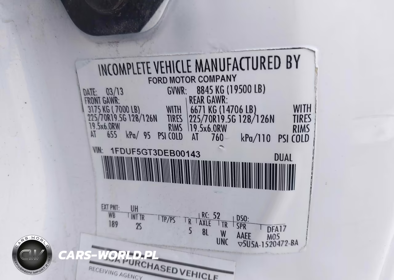 2013 Ford F-550 Chassis Xl VIN:1FDUF5GT3DEB00143 - 9