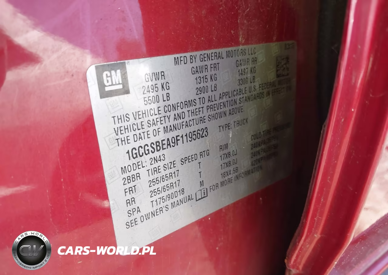 2015 Chevrolet Colorado Lt VIN:1GCGSBEA9F1195623 - 9