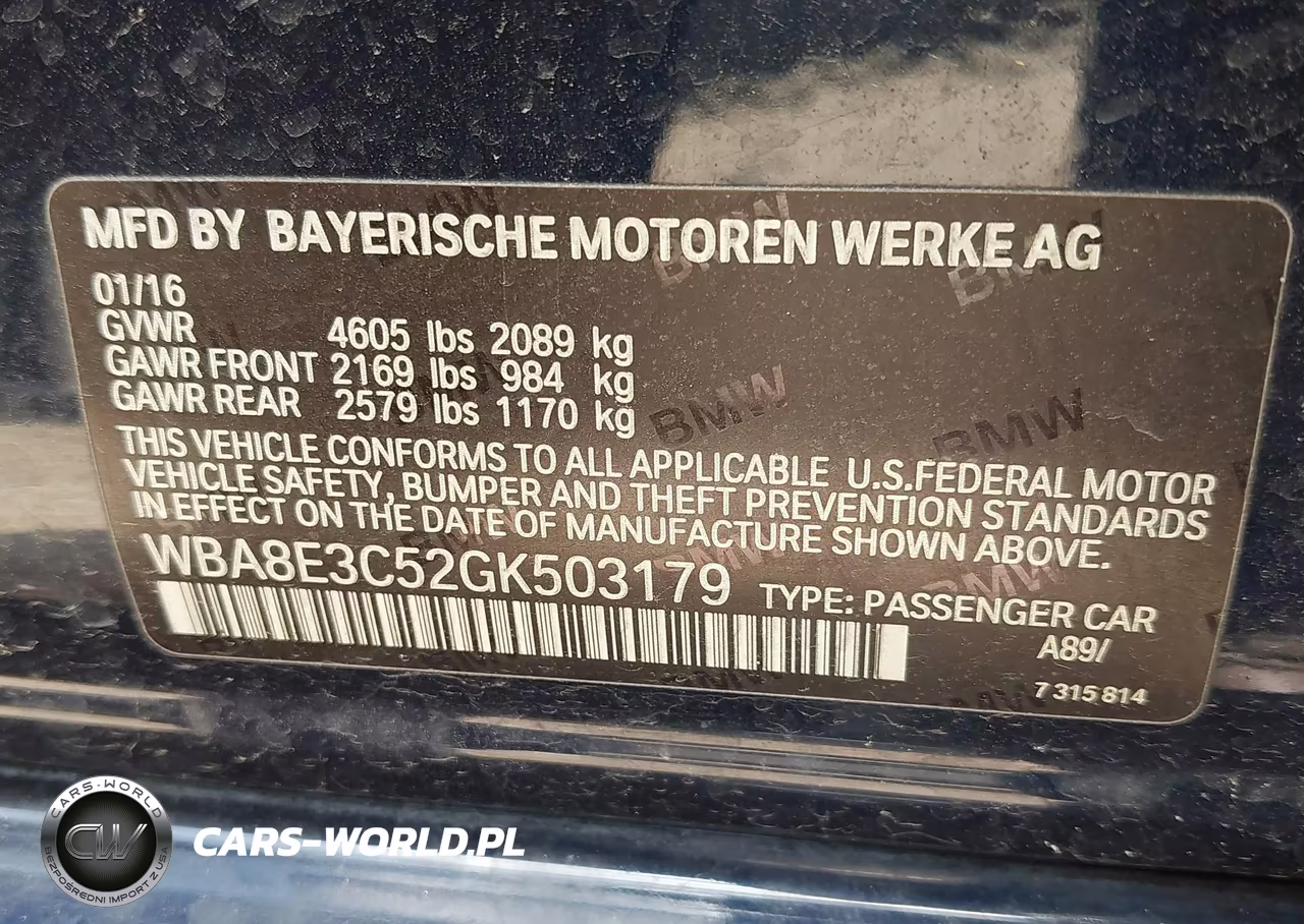 2016 BMW 328I xDrive VIN:WBA8E3C52GK503179 - 9