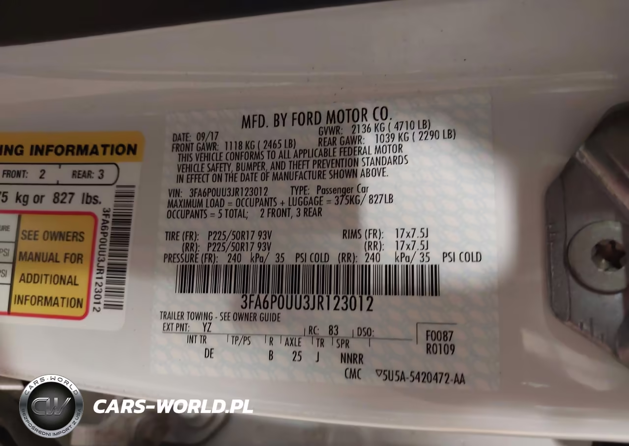 2018 Ford Fusion Hybrid S VIN:3FA6P0UU3JR123012 - 9