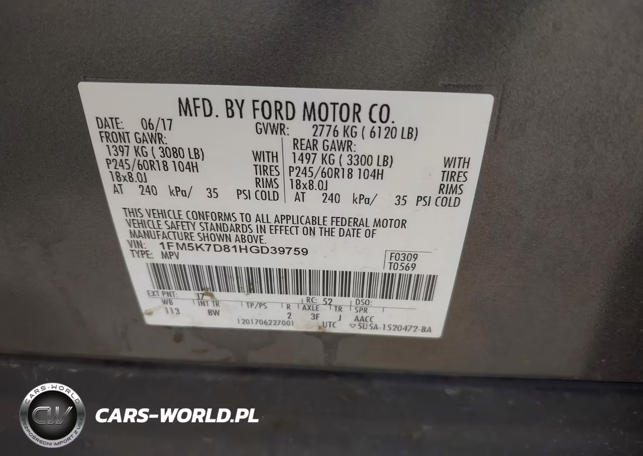 2017 Ford Explorer Xlt VIN:1FM5K7D81HGD39759 - 9