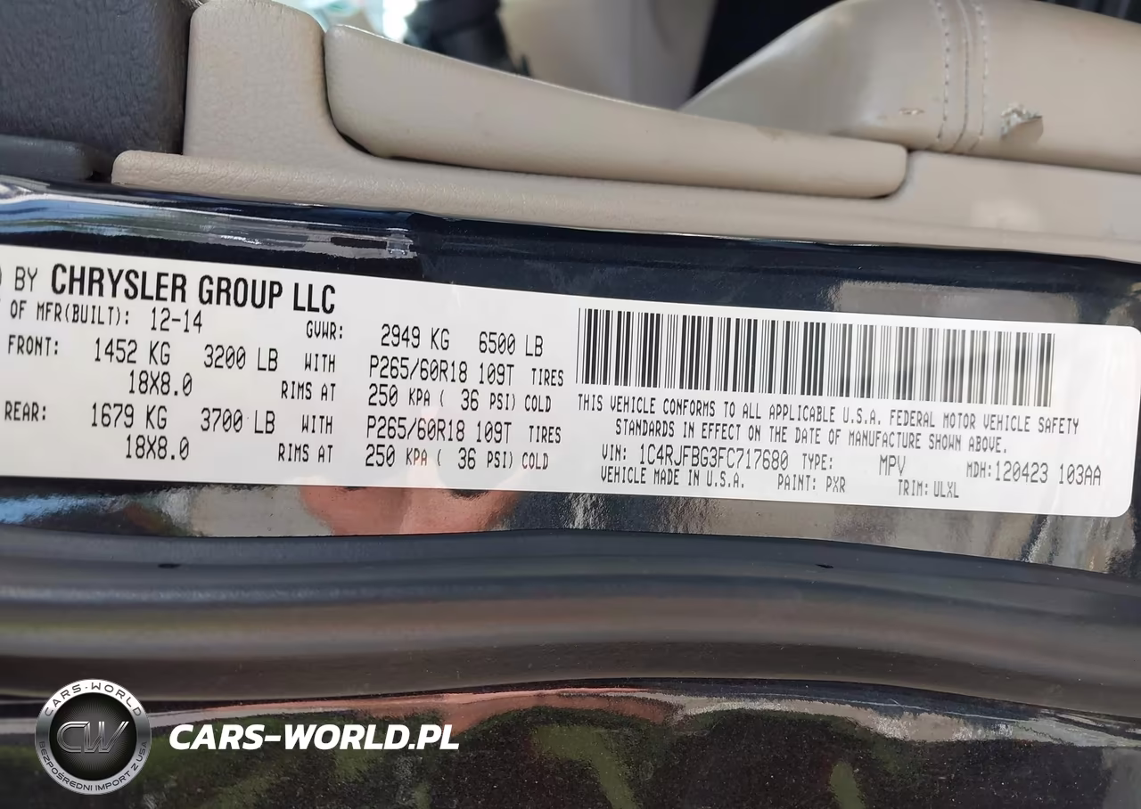 2015 Jeep Grand Cherokee Limited VIN:1C4RJFBG3FC717680 - 9