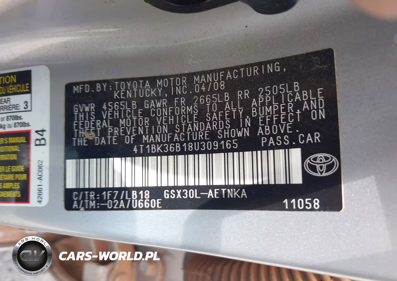2008 Toyota Avalon Touring VIN:4T1BK36B18U309165 - 9