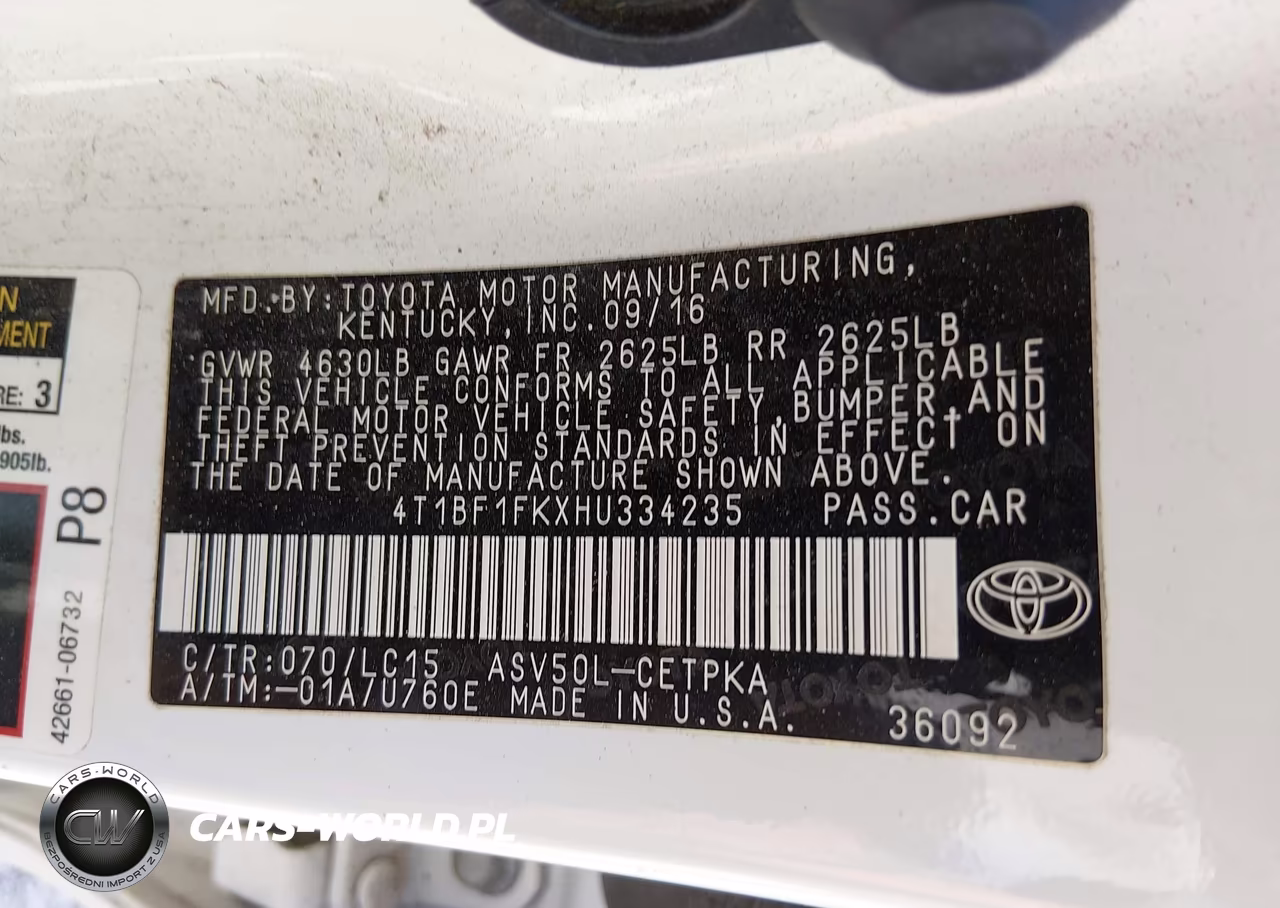 2017 Toyota Camry Xse VIN:4T1BF1FKXHU334235 - 9