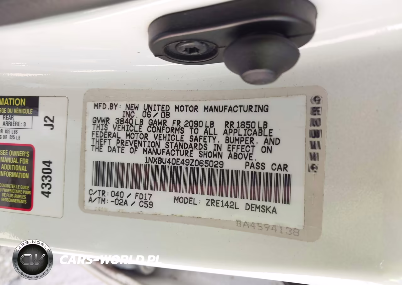 2009 Toyota Corolla S VIN:1NXBU40E49Z065029 - 9