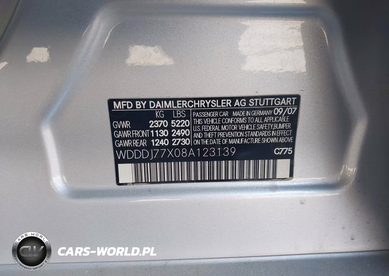 2008 Mercedes-Benz Cls 63 Amg VIN:WDDDJ77X08A123139 - 9