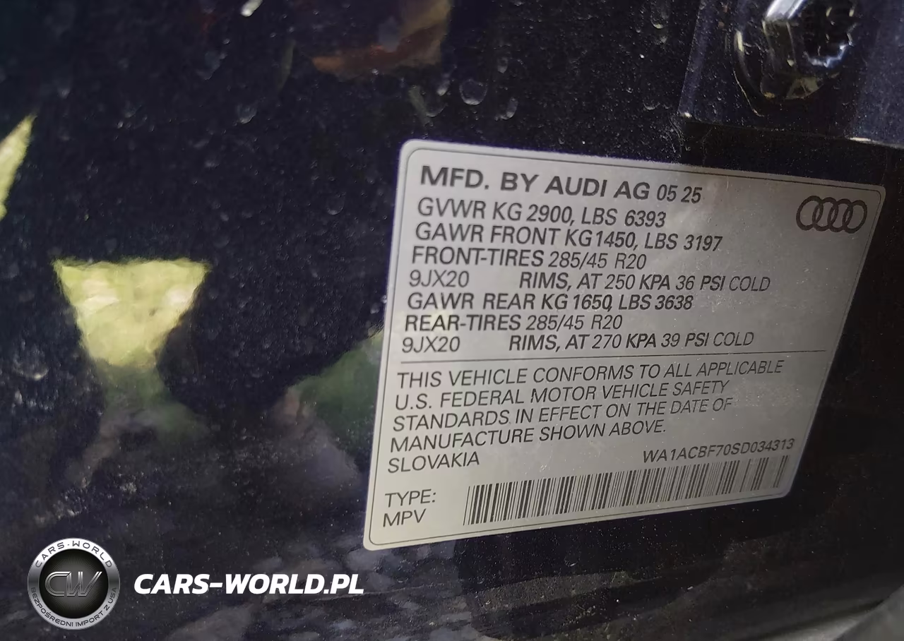 2025 Audi Q7 Premium 45 Tfsi Quattro Tiptronic VIN:WA1ACBF70SD034313 - 9