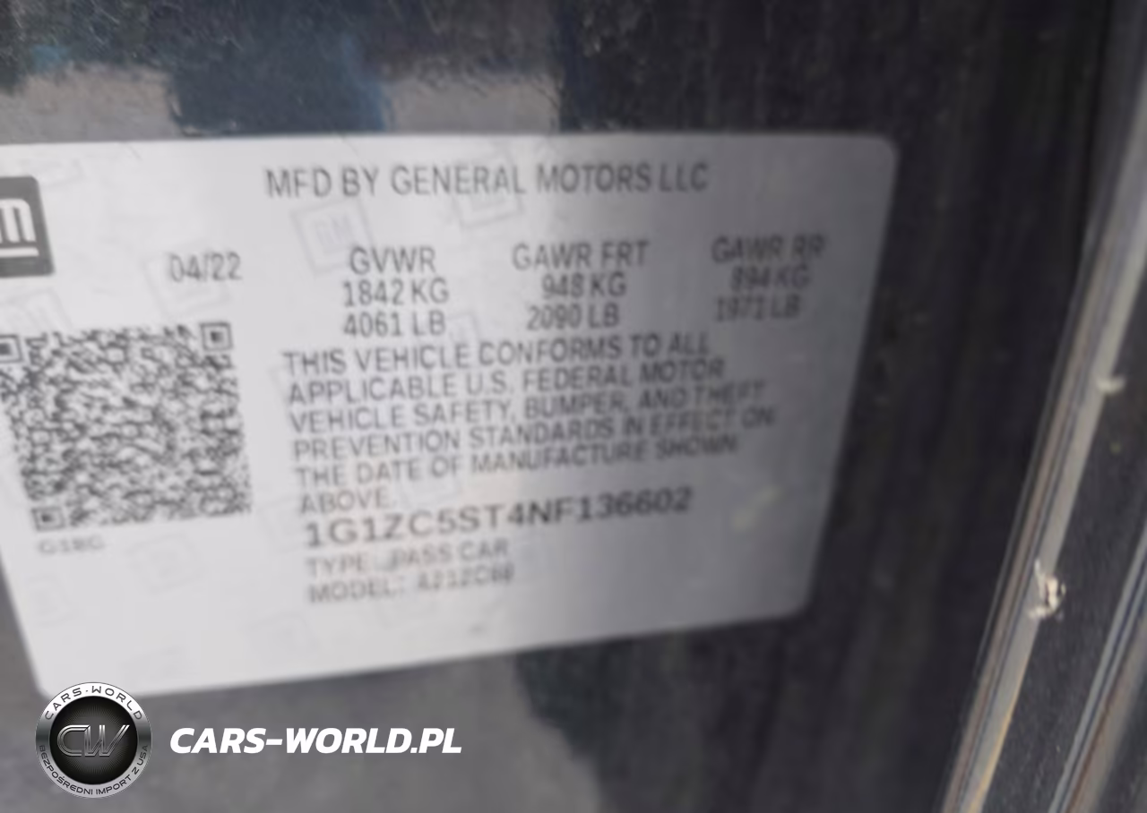 2022 Chevrolet Malibu Fwd 1Fl VIN:1G1ZC5ST4NF136602 - 9
