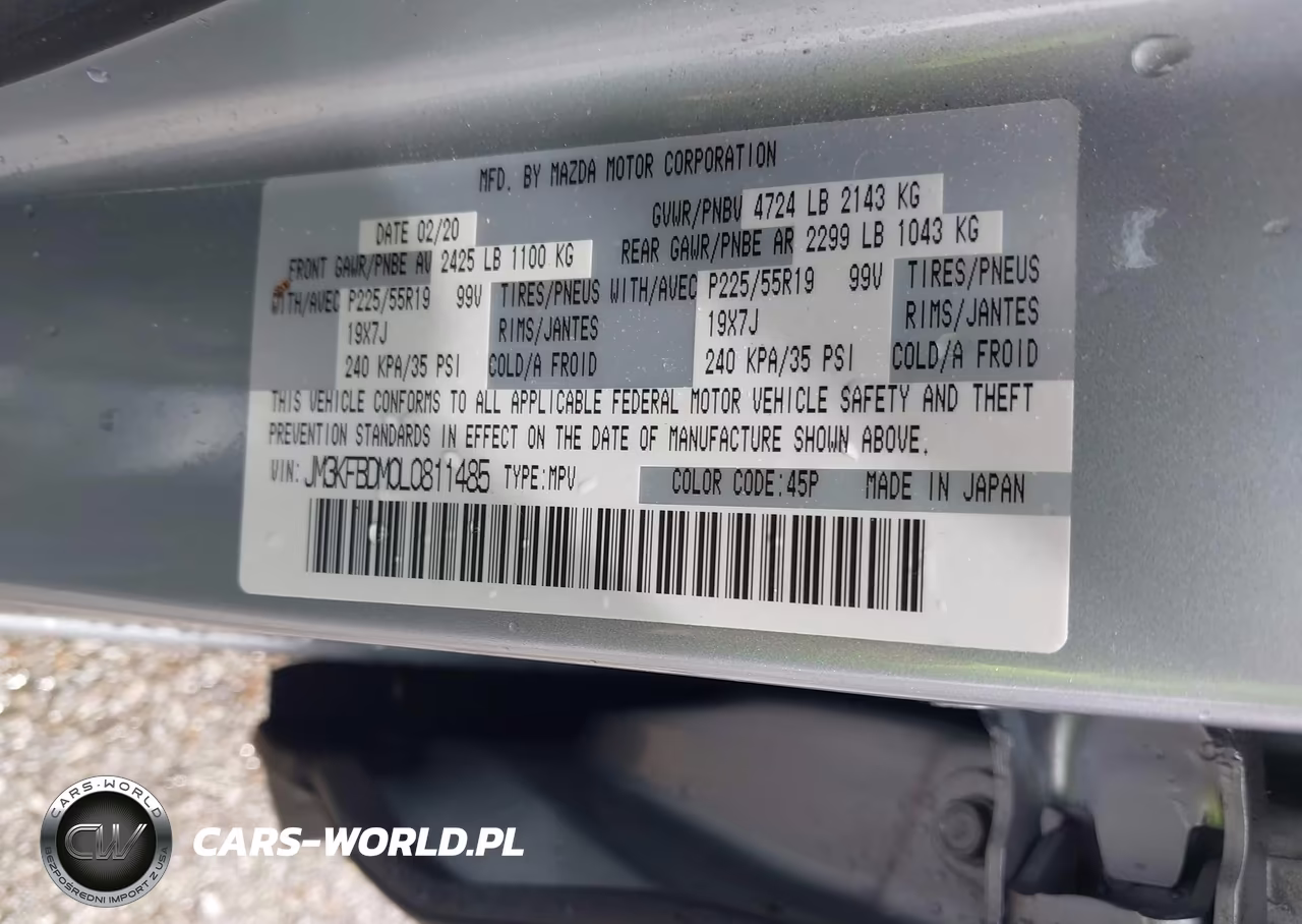 2020 Mazda Cx-5 Grand Touring VIN:JM3KFBDM0L0811485 - 9