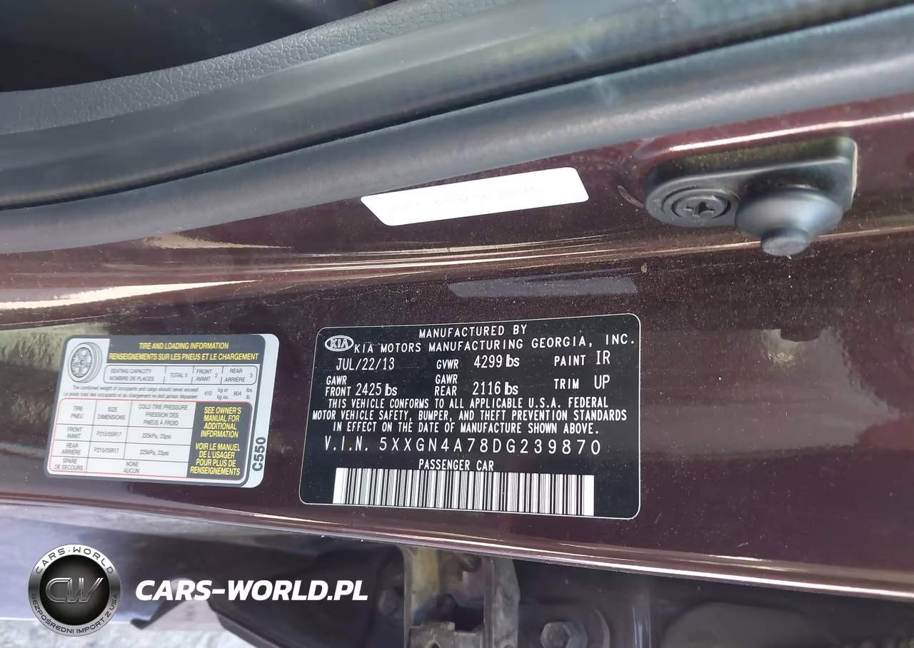 2013 Kia Optima Ex VIN:5XXGN4A78DG239870 - 9