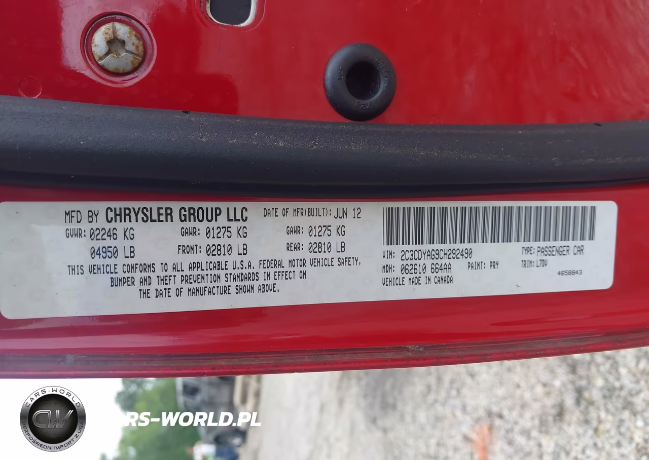 2012 Dodge Challenger Sxt VIN:2C3CDYAG9CH292490 - 9