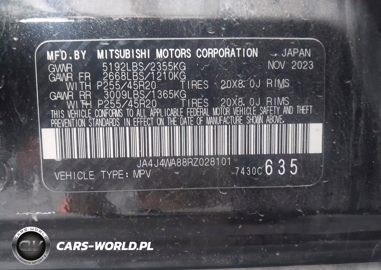 2024 Mitsubishi Outlander Sel 2.5 S-Awc VIN:JA4J4WA88RZ028101 - 9