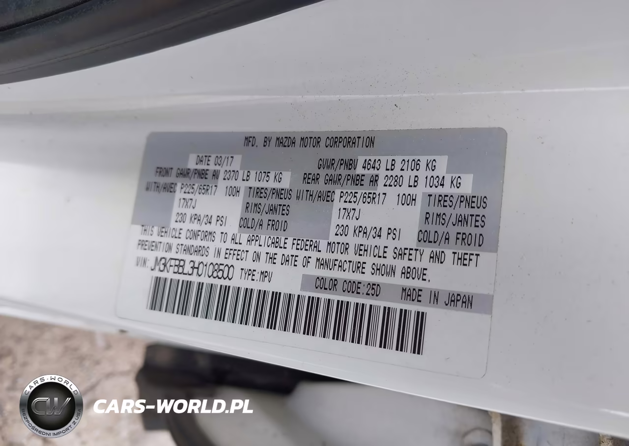 2017 Mazda Cx-5 Sport VIN:JM3KFBBL3H0108500 - 9