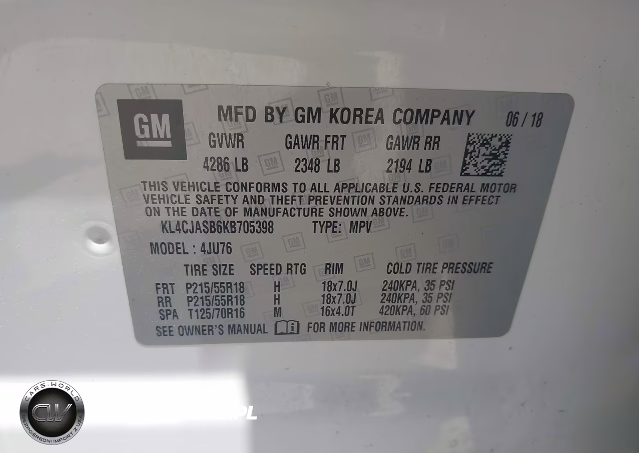 2019 Buick Encore Fwd Preferred VIN:KL4CJASB6KB705398 - 9