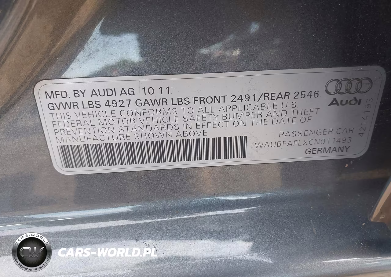 2012 Audi A4 2.0T Premium VIN:WAUBFAFLXCN011493 - 9