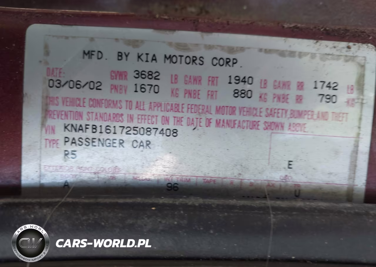 2002 Kia Spectra Gs-Gsx VIN:KNAFB161725087408 - 9