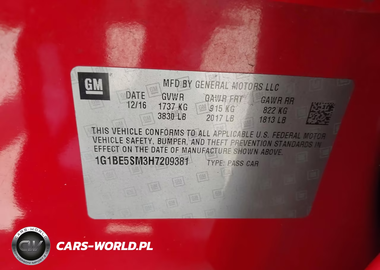 2017 Chevrolet Cruze Lt Auto VIN:1G1BE5SM3H7209381 - 9