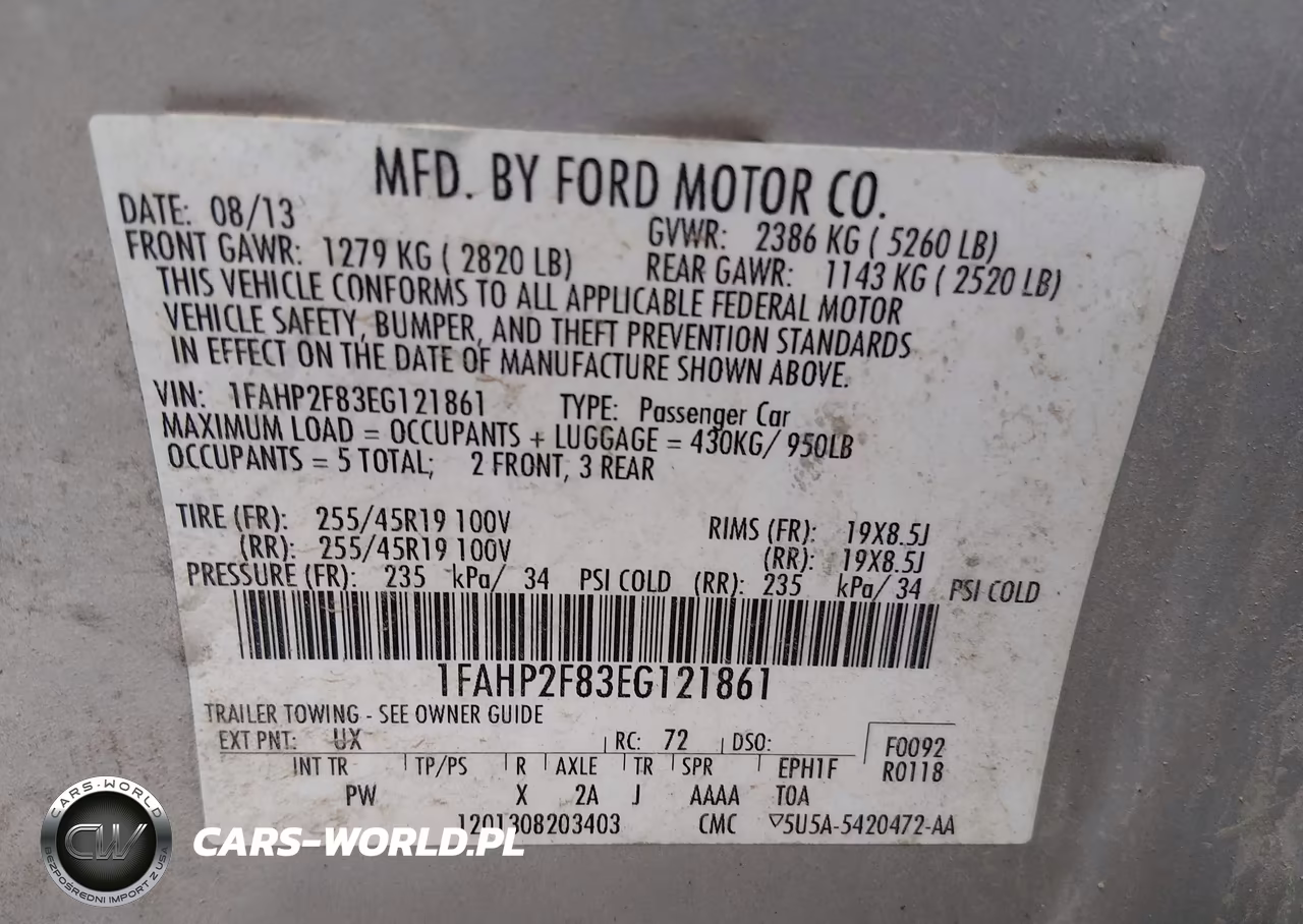 2014 Ford Taurus Limited VIN:1FAHP2F83EG121861 - 9