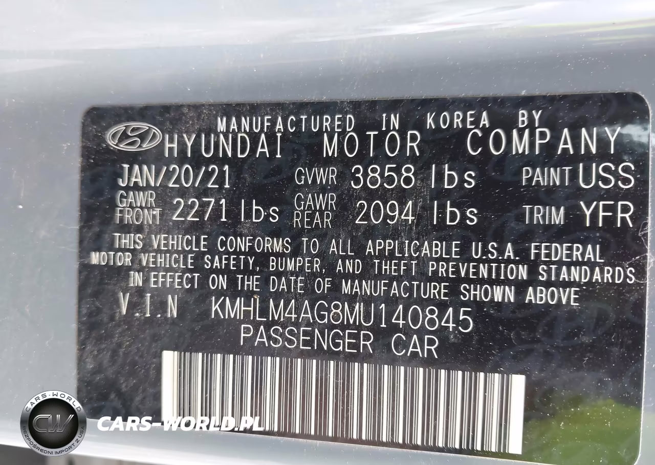 2021 Hyundai Elantra Sel VIN:KMHLM4AG8MU140845 - 9