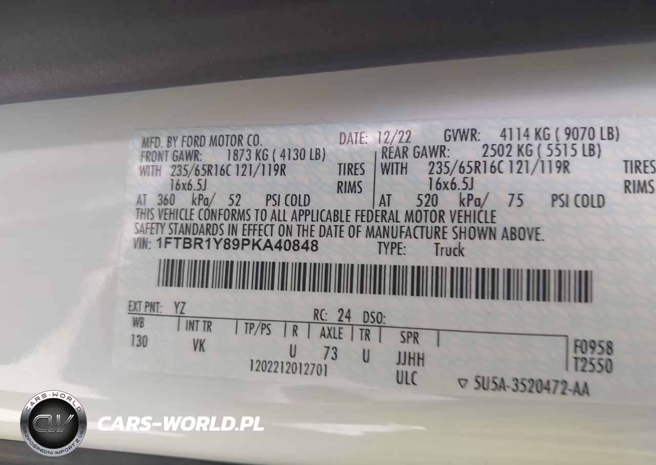 2023 Ford Transit-250 VIN:1FTBR1Y89PKA40848 - 9
