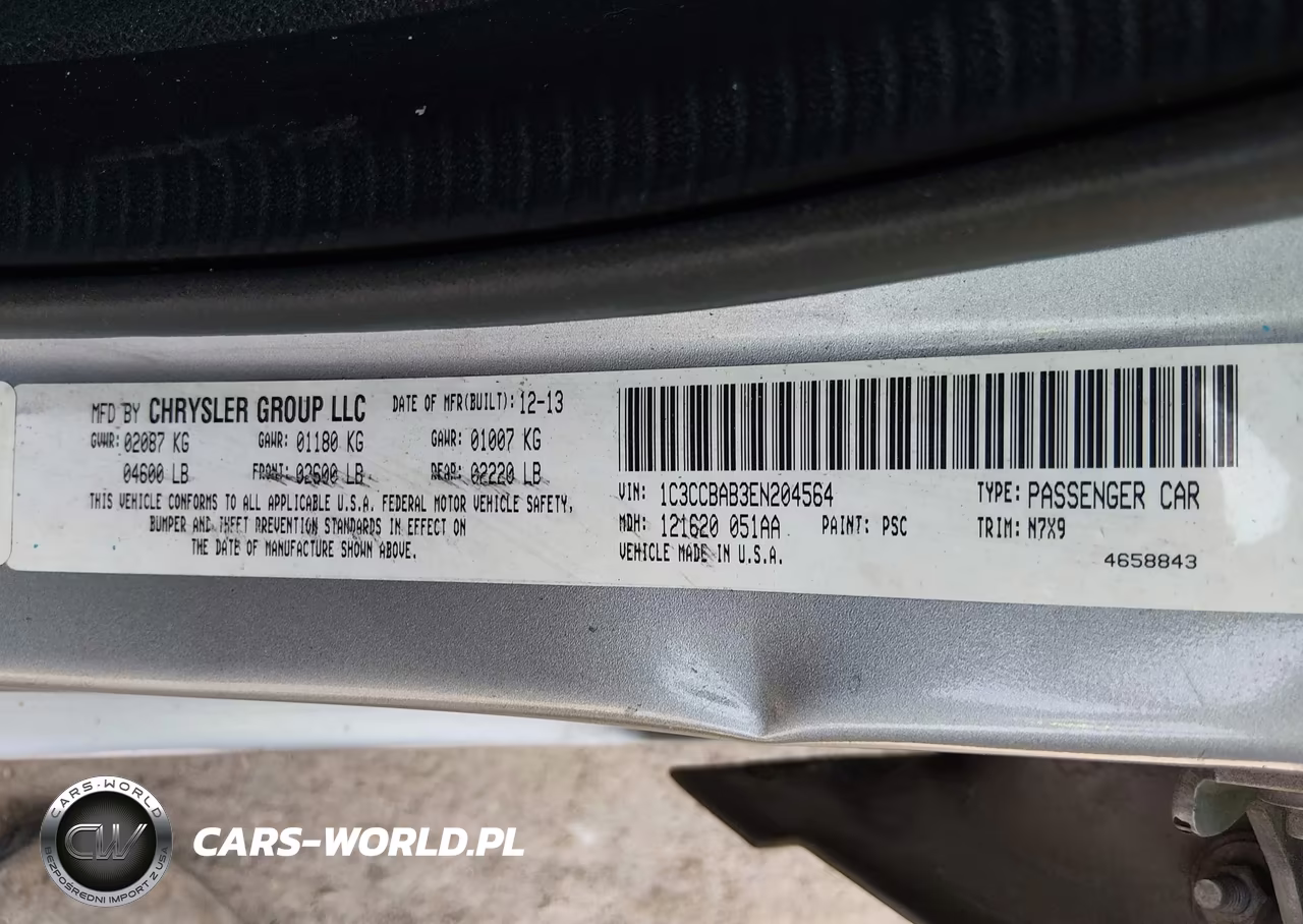 2014 Chrysler 200 Lx VIN:1C3CCBAB3EN204564 - 9
