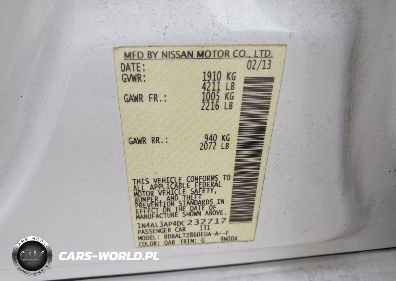 2013 Nissan Altima 2.5 Sv VIN:1N4AL3AP4DC232717 - 9