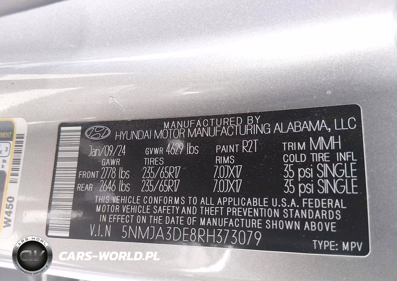 2024 Hyundai Tucson Se VIN:5NMJA3DE8RH373079 - 9