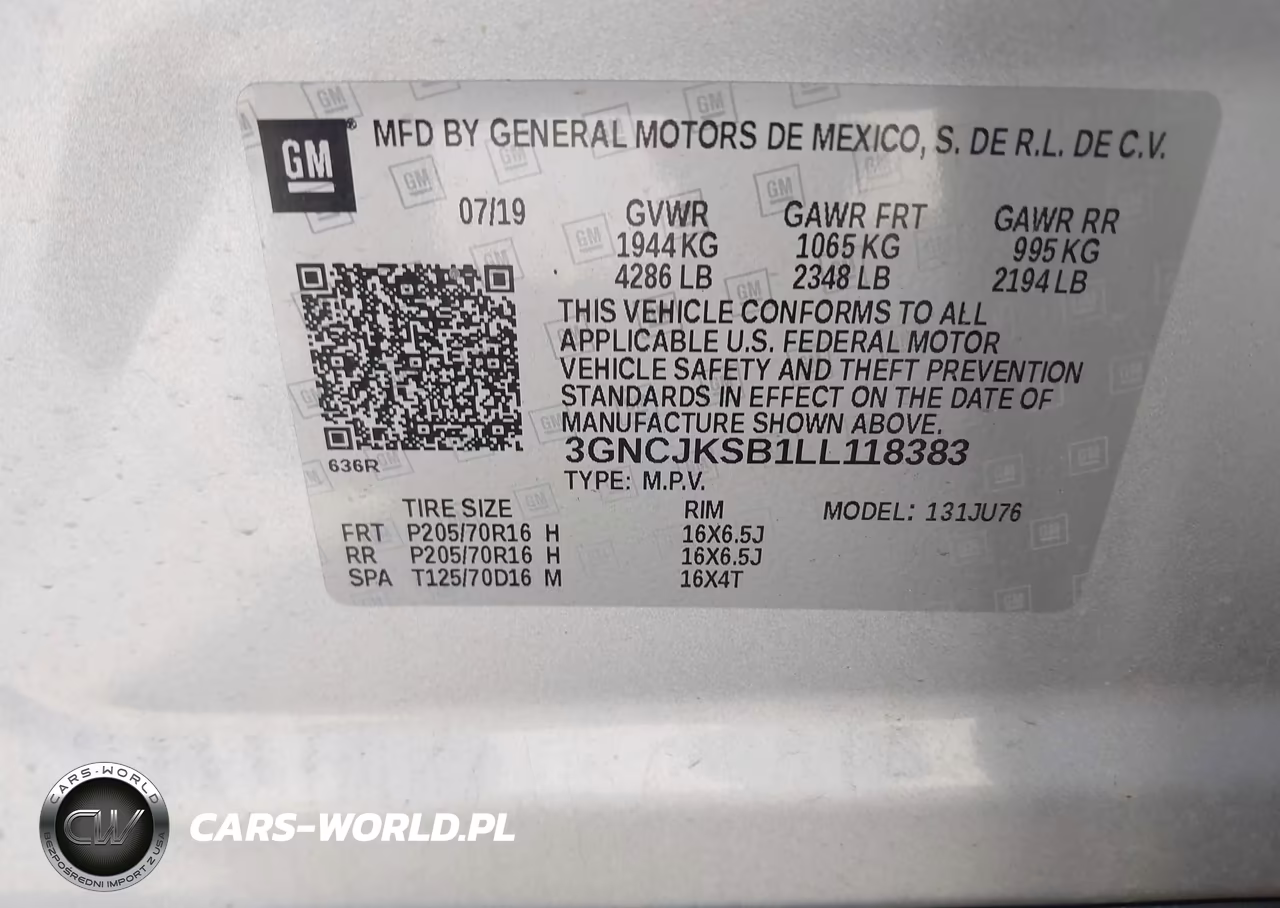 2020 Chevrolet Trax Fwd Ls VIN:3GNCJKSB1LL118383 - 9